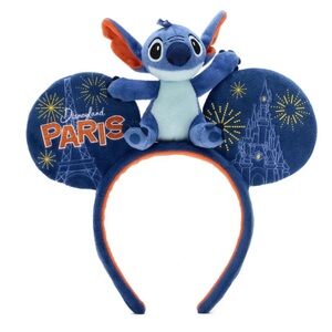 Authentic Disneyland Paris Stitch Plush Ears Headband - NWT